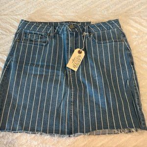 Unpublished Nico High Waist Mini Skirt - Denim Stripe - NEW